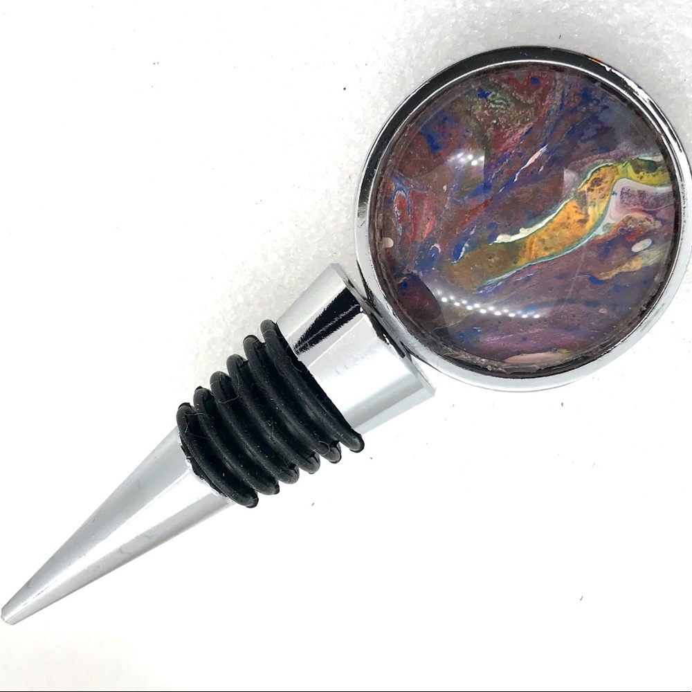 Wine bottle stopper handmade glass dome